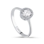 0,47 Karat Ovaler Solitär Ring