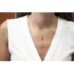 Tropfen Blauer Topas Goldkette Tropfen Blauer Topas Goldkette
