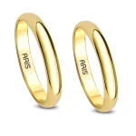 Gewölbter Klassischer Gold Ehering (3 mm) Herren Modell