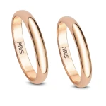 Gewölbter Klassischer Gold Ehering (3 mm) Herren Modell