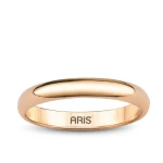 Gewölbter Klassischer Gold Ehering (3 mm) Herren Modell