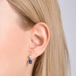 Diamant Saphir Ohrring Gouda