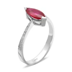 Diamant Rubin Markis Ring