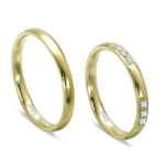 Gold Ehering Gewölbt Herren Modell