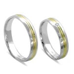Gold Verlobung Ehering mit Diamant Damenmodell Gold Verlobung Ehering mit Diamant Damenmodell