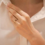 Roségold Verlobung Ehering mit Diamant Damenmodell