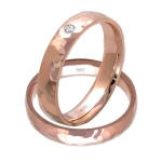 Roségold Verlobung Ehering mit Diamant Damenmodell