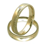 4 mm Gold Lasergravur Verlobung/Nişan Diamant Damenmodell