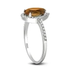 Zultanit (Diaspor) Tropfenschliff Diamantring