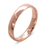 Roséfarbener Ehering mit Diamant Damenmodell