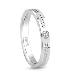 Moderner Stil Weißgold Solitärring mit Diamant Ehering Damenmodell Moderner Stil Weißgold Solitärring mit Diamant Ehering Damenmodell