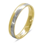 Solitärring und Halbkreis Diamant Ehering Damenmodell