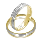 Solitärring und Halb-Eternity Diamant Ehering Herren Modell Solitärring und Halb-Eternity Diamant Ehering Herren Modell