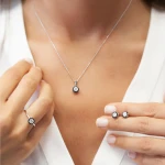 Schwarz und Weiß Diamant Kette Schwarz und Weiß Diamant Kette