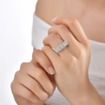 Diamant Effect Baguette Fantasie-Ring
