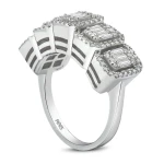 Diamant Effect Baguette Fantasie-Ring
