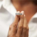 Diamant Effect Baguette Fantasie-Ring