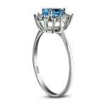 Goldring mit Tropfenförmigem Blauem Topas Goldring mit Tropfenförmigem Blauem Topas