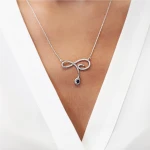 Diamant Saphir Kette