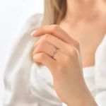 Baguette Diamant Minimalistischer Solitärring Baguette Diamant Minimalistischer Solitärring