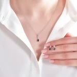 Diamant Saphir Kette