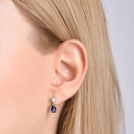 Tropfen Saphir Diamant Ohrring Amersfoort