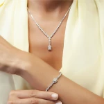 Diamant Baguette Fantasie Collier