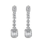 Diamant Fantasie Baguette Ohrring Diamant Fantasie Baguette Ohrring
