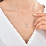 F-Farbe Diamant Baguette Kette