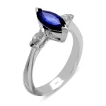 1,49 Karat Diamant Markis Saphir Ring 1,49 Karat Diamant Markis Saphir Ring