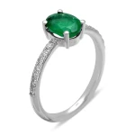 Diamant Oval Schliff Smaragd Ring