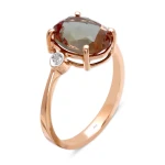 Farbwechselnder Zultanith Diamant Ring