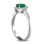 Diamant Smaragd Ring im Tropfenschliff Diamant Smaragd Ring im Tropfenschliff