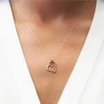 Diamant Herz Mutter-Kind Kette