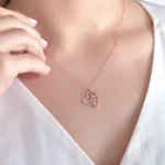Diamant Herz Mutter-Kind Kette