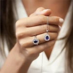 Diamant Saphir Baguette Kette