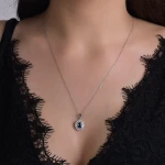 Diamant Saphir Baguette Kette
