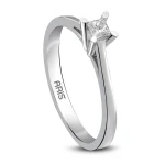 0,30 Karat Prinzess-Schliff Diamant-Solitärring