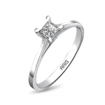 0,30 Karat Prinzess-Schliff Diamant-Solitärring