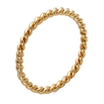 Goldene Eheringe mit Liebeskreis Motiv (Damenmodell)