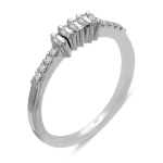 Baguette Diamant 5-Stein Ehering