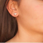 Diamant Herz Fantasie Ohrringe