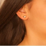 Diamant Herz Ohrringe