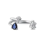 Diamant Saphir Tropfen Miracle Ring Diamant Saphir Tropfen Miracle Ring
