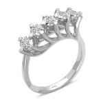 Diamant 5-Stein Miracle Ehering (0,75 Karat Optik) Diamant 5-Stein Miracle Ehering (0,75 Karat Optik)