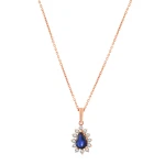0.48 Karat Damla Safir Kolye