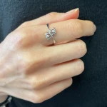 Diamant Herzförmiger Ring Diamant Herzförmiger Ring
