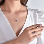 Saphir Diamant Kette Saphir Diamant Kette