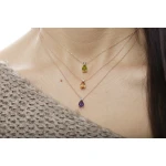 Diamant Tropfen Citrin Kette Diamant Tropfen Citrin Kette