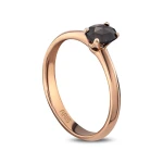 Ovaler schwarzer Diamant Solitärring Ovaler schwarzer Diamant Solitärring